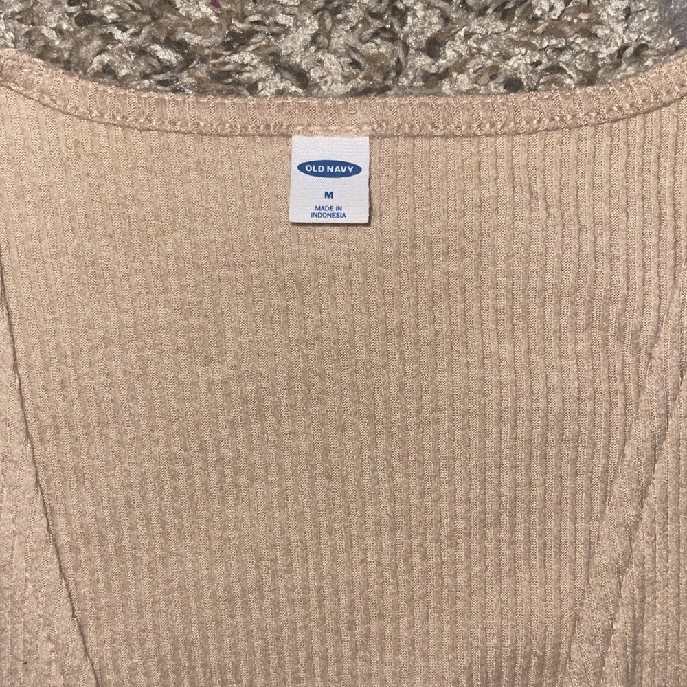 Old Navy Beige Wrap Blouse - Picture 5 of 9
